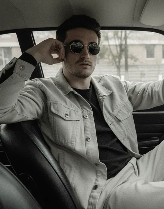 sitting in the driver